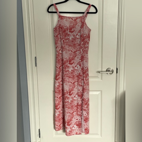 Old Navy Dresses & Skirts - OLD NAVY Ecru Coral Tropical Floral Maxi Sundress Adjustable Straps Size S